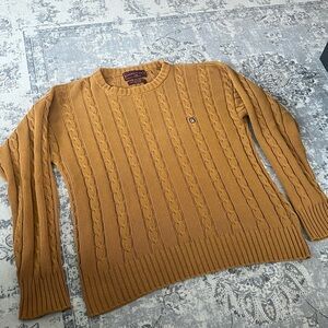 Ralph Lauren Men's Crewneck Sweater in Mustard Yellow
